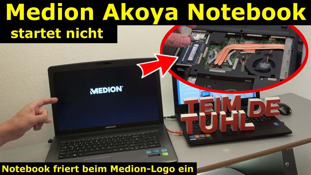 Medion Akoya Notebook startet nicht mehr - nur Medion Logo wird angezeigt - Windows 10 - [4K]