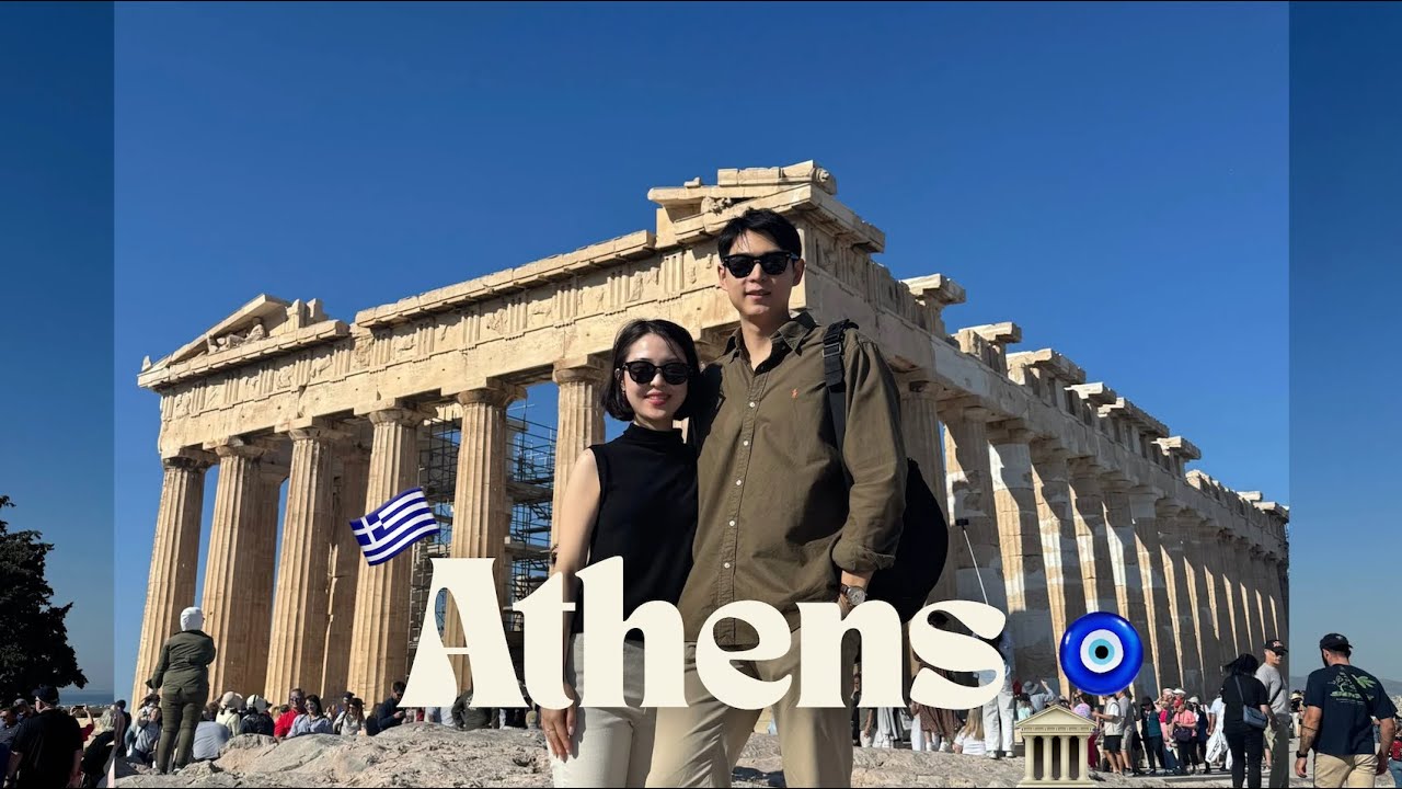 [여행 브이로그] 🇬🇷 그리스로마신화의 도시 아테네 🧜🏻‍♂️  | 파르테논 | 아크로폴리스 | 루프탑바 🐚🫧