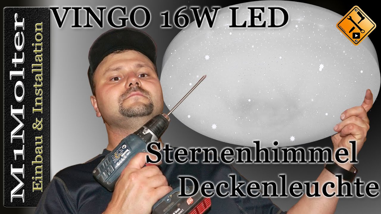VINGO 16W LED Sternenhimmel Deckenleuchte - Anschluss und Installation