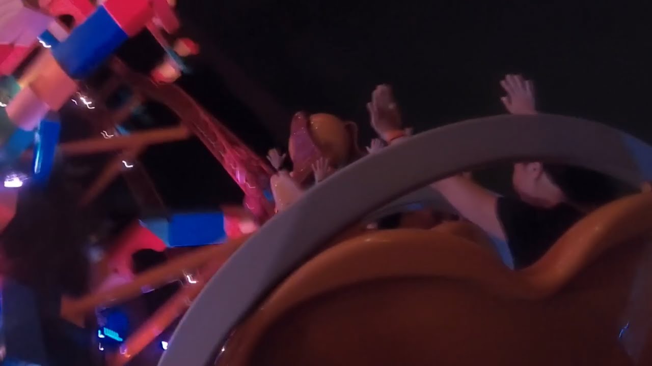 Walt Disney World, Disney’s Hollywood Studios - Slinky Dog Dash Rollercoaster POV (Evening)