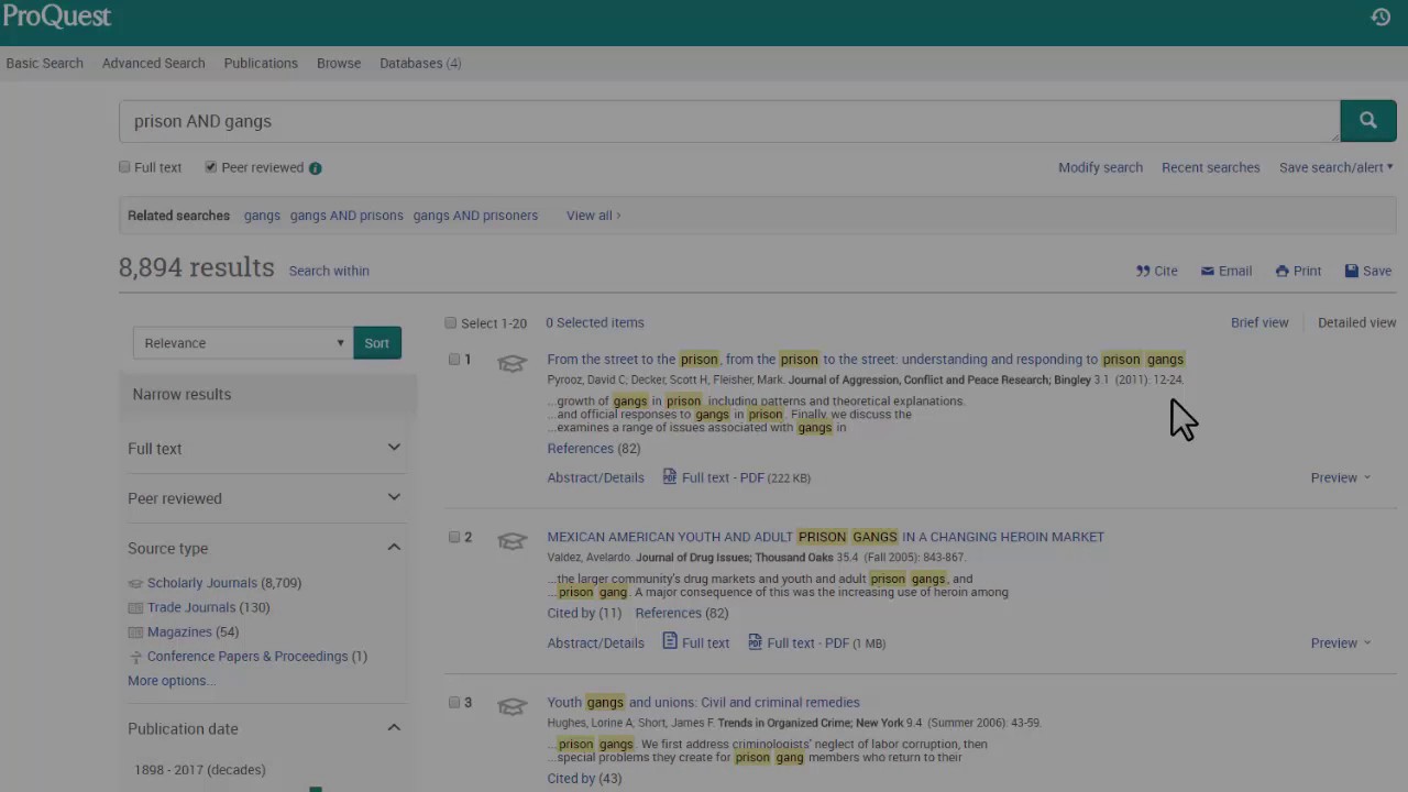 Using ProQuest Research Databases Tutorial