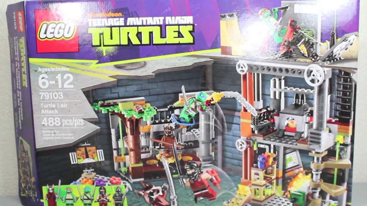Nickelodeon's Teenage Mutant Ninja Turtles LEGO Turtles Lair Attack Set Toy Review