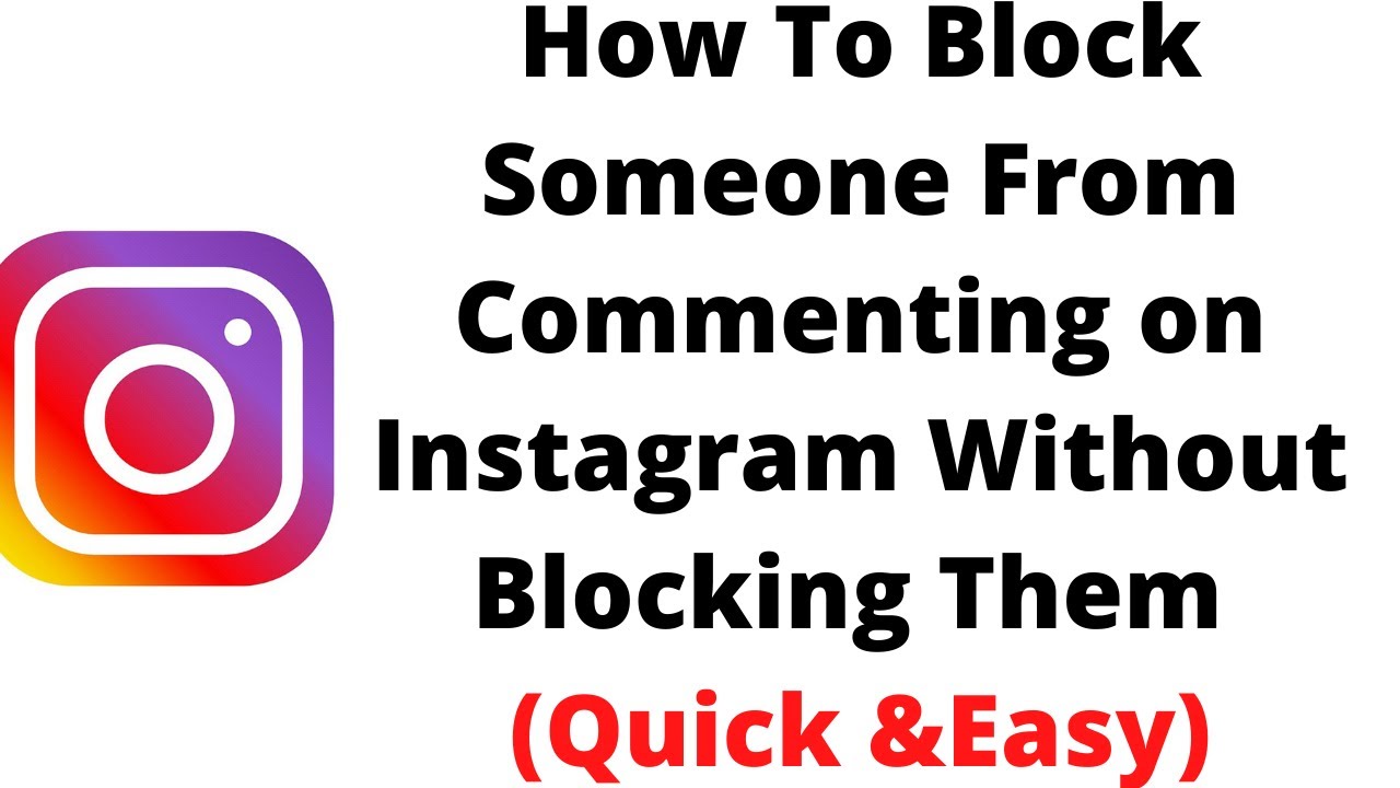How to block someone from commenting on instagram without blocking them