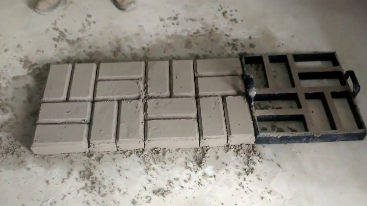 Forma manual Paver retangular concreto no lugar intertravado