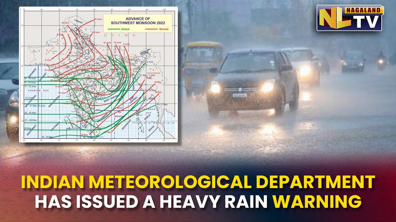 IMD HAS ISSUED A HEAVY RAIN WARNING FOR SEVERAL STATES OF  NORTHEAST INDIA.