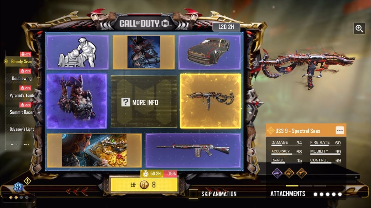 Codm 2 Spin On Bloody Seas Lucky Draw | USS 9 Spectral Seas & Nyx Bloodlace | S7 Phantom Current