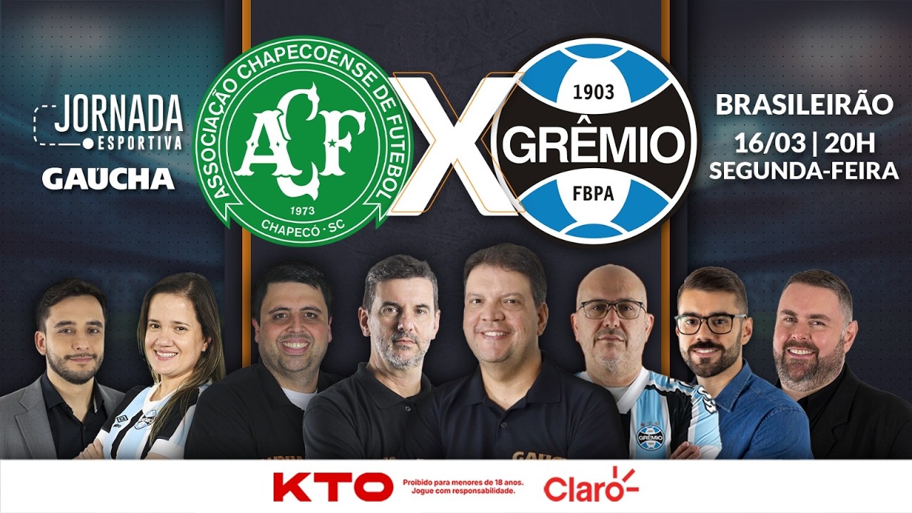 AO VIVO: CHAPECOENSE x GRÊMIO | BRASILEIRÃO | JORNADA DIGITAL | 16/03/2026