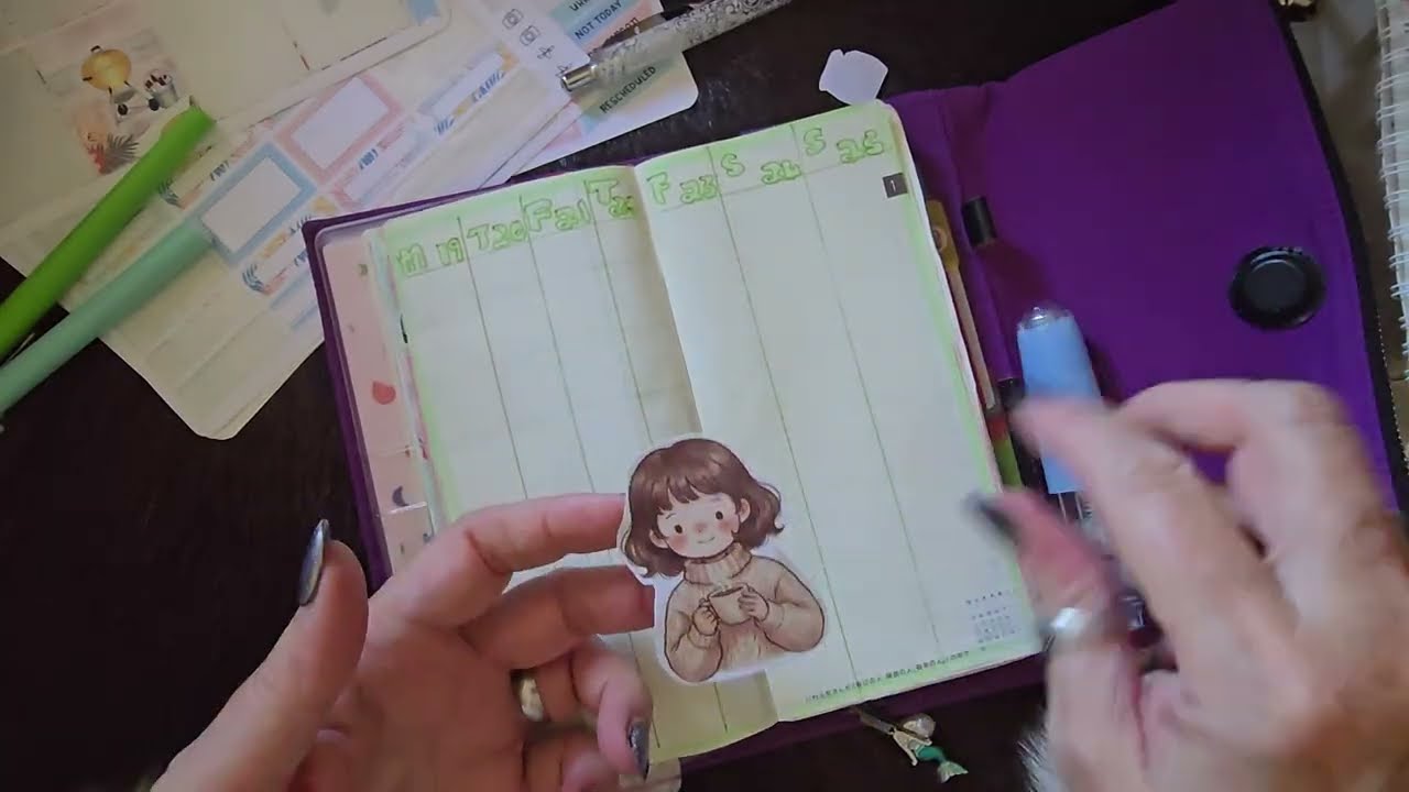 Setting up for week 4 Hobonichi weeks 
