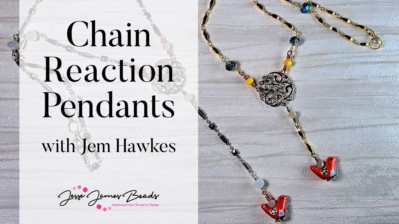 Beaded Chain Pendants featuring Jesse James Beads Chain Reaction