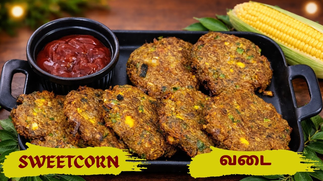 Sweet Corn Vada | Instant Crispy Corn Vada | மொறு மொறு சோள வடை #viral #snacks 
