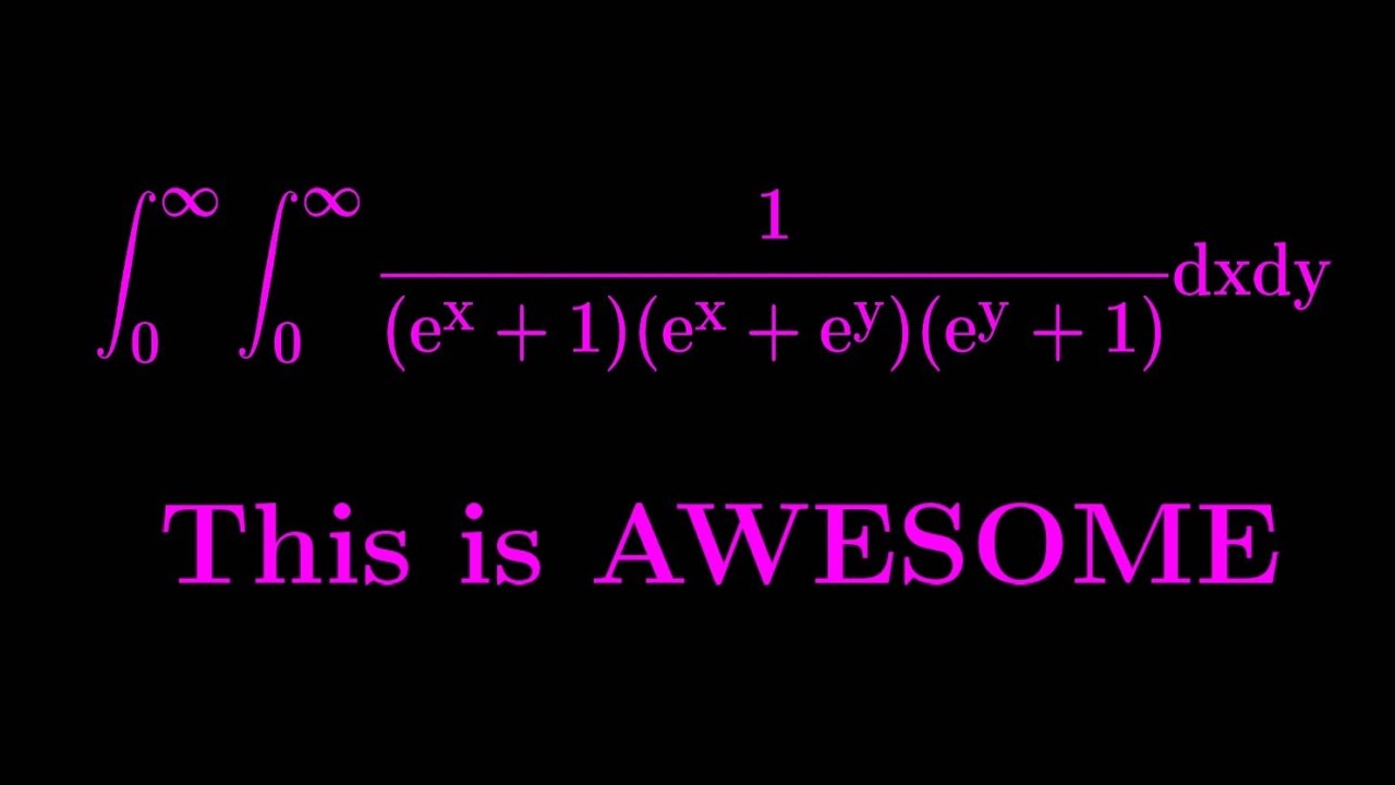 This double integral will make you love calculus