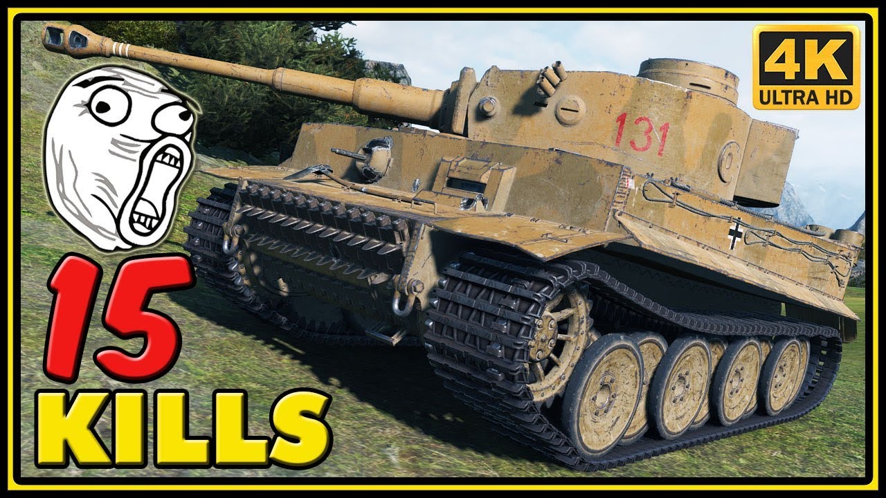 Tiger 131 - 15 Kills - 1 VS 5 - World of Tanks Gameplay - 4K Video