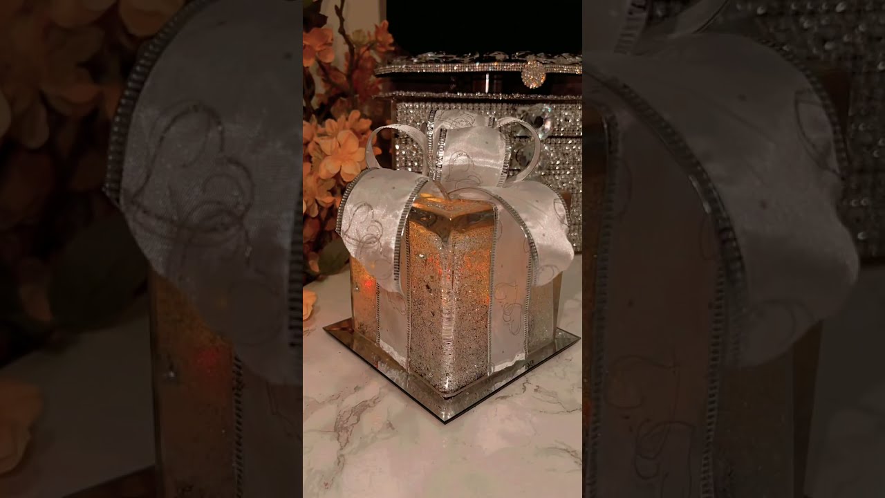 DIY HOLIDAY ROOM DECOR GLASS GIFT BOXES #shorts #diy #diycrafts #diyhomedecor #diyroomdecor