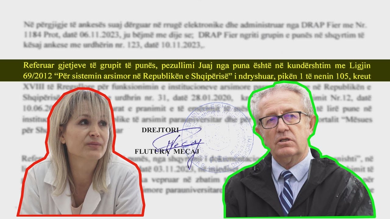 DRAP Fier rikthen n&euml; pun&euml; m&euml;suesin, drejtoresha n&euml; komision disiplinor - Fiks Fare