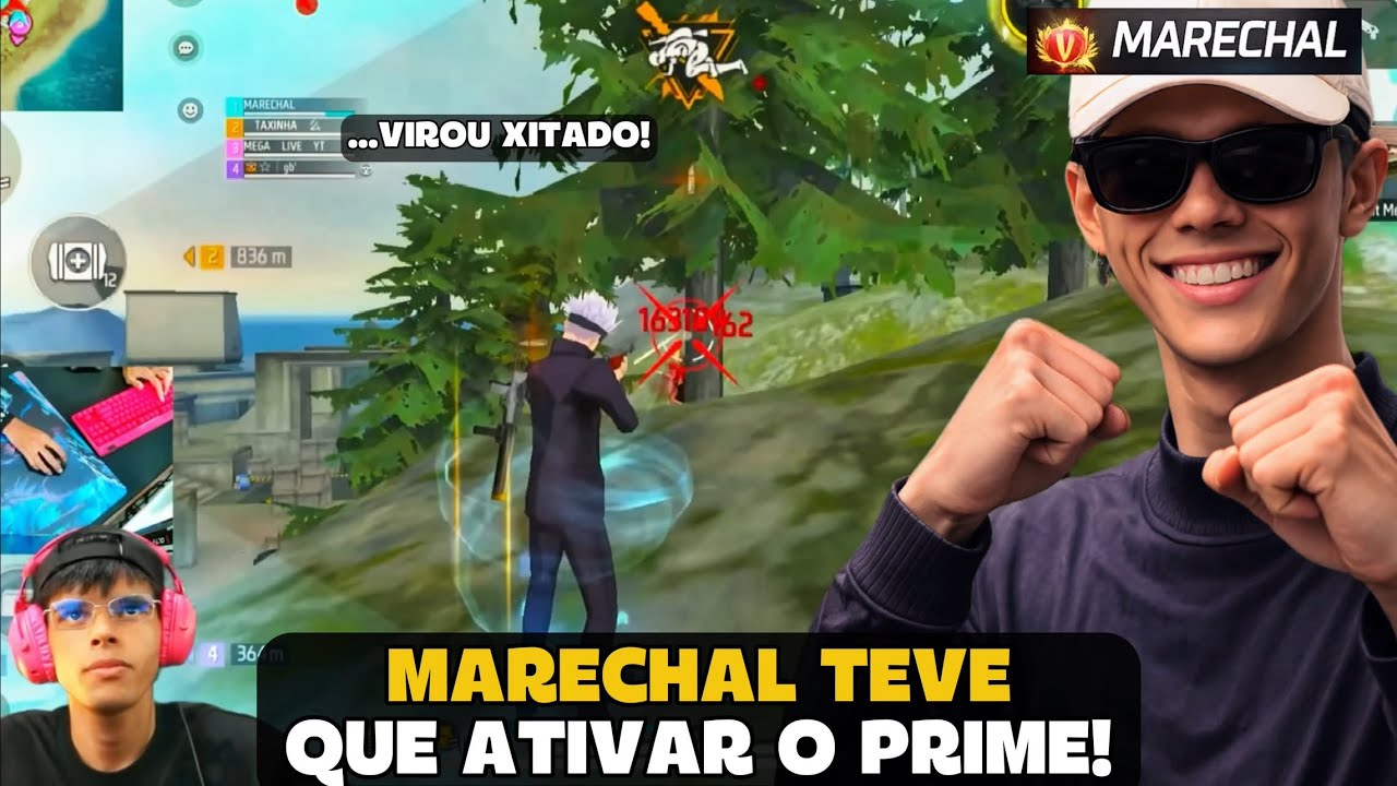 MARECHAL TEVE QUE ATIVAR O PRIME E LIMPOU O MAPA NA RANK! FREE FIRE - MARECHAL HIGHLIGHTS