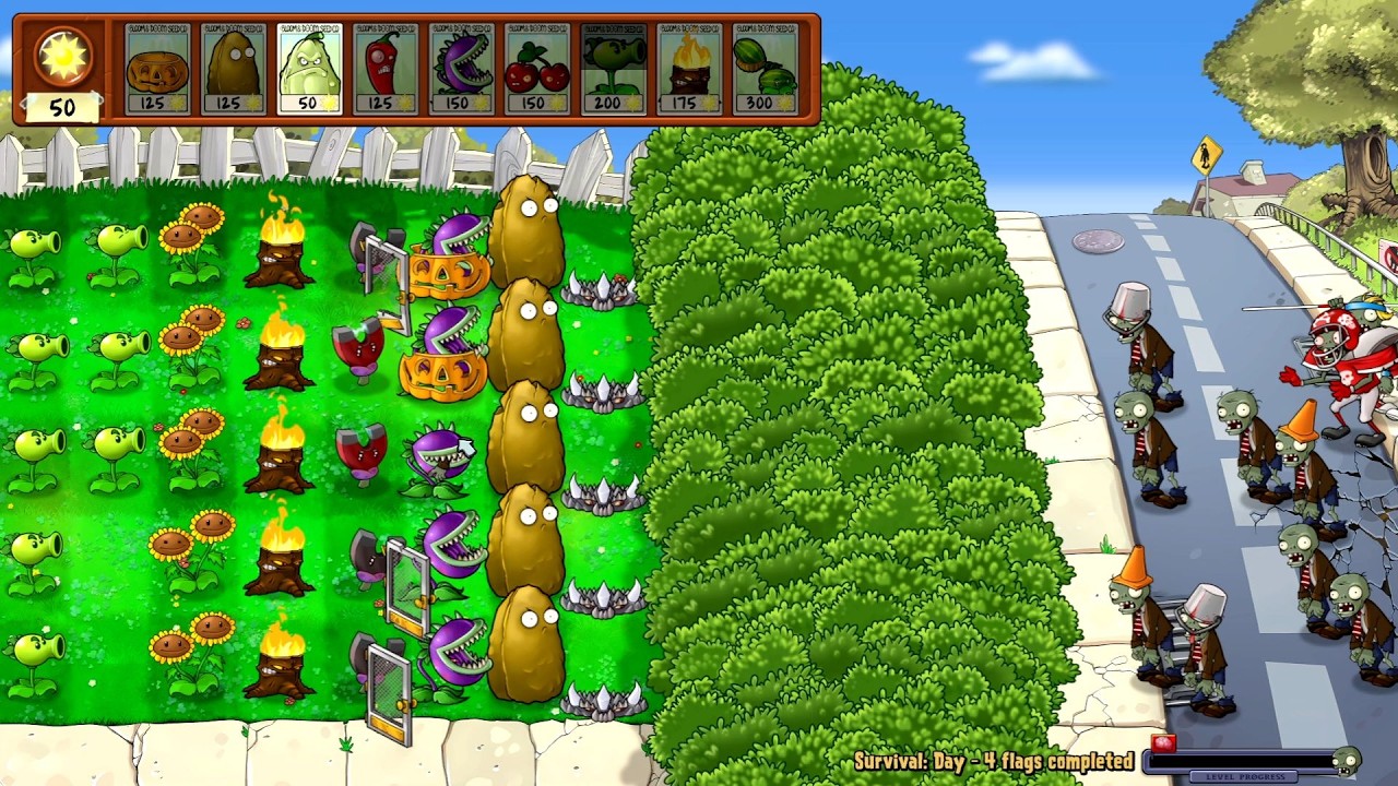 Plants VS. Zombies: Replanted (PC) // Выживание: День - Прохождение на 100%