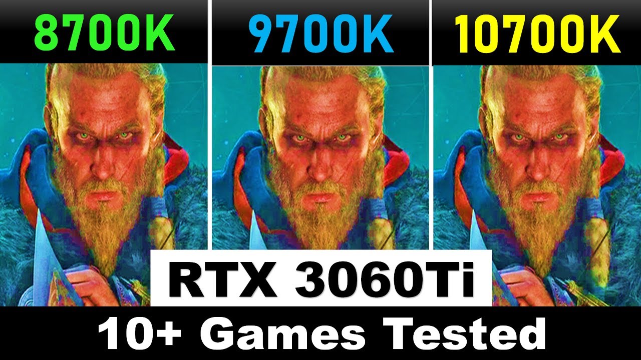 Intel i7 8700k vs 9700k vs 10700k with 3060ti in 1080p 1440p