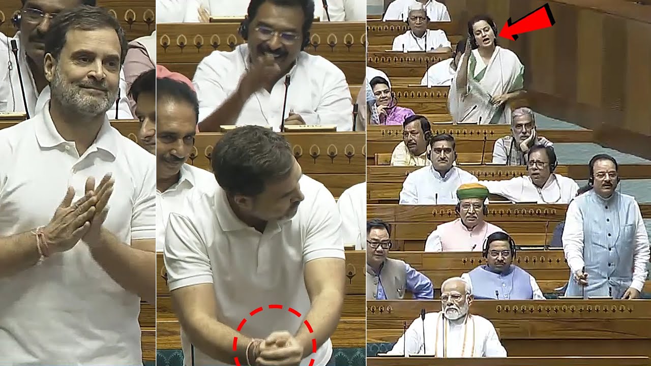 Rahul Gandhi Unexpected Reaction Towards Kangana Ranaut Speech In Lok Sabha | PM Narendra Modi