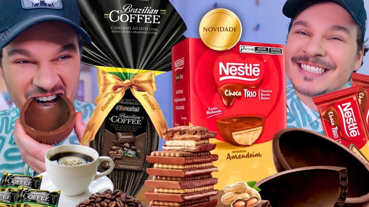 PROVAMOS LANÇAMENTOS DE OVOS DE PÁSCOA 2025 / CHOCO TRIO DA NESTLÉ, OVO DE CAFÉ - Vale a pena?