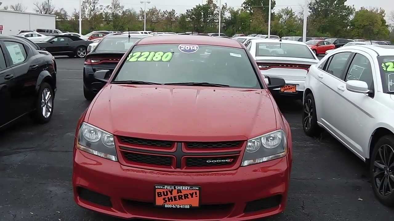 2014 Dodge Avenger SE Sedan Red for sale Dealer Dayton Troy Piqua Sidney Ohio | 26864