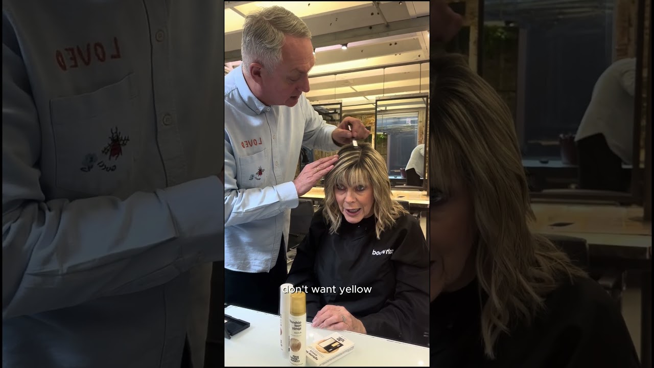 Josh Wood uses the Root Smudge on Ruth Langsford