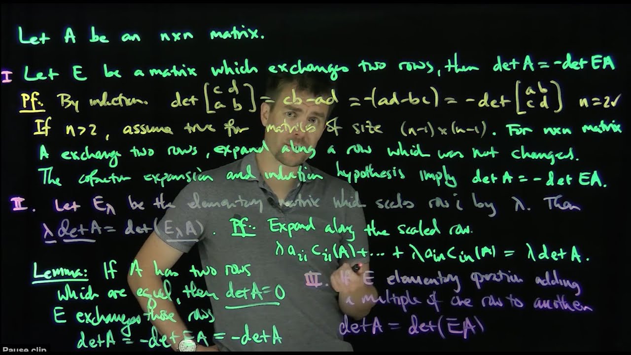 Row Operations and Determinants