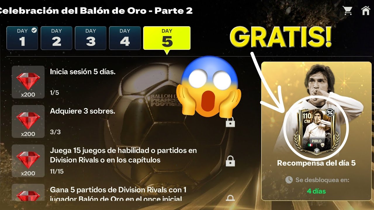 !FC MOBILE REGALA PIRLO BALON DE ORO 110 GRL PARA TODOS ! VINICIUS, WIRTZ ,MÜLLER, HIERRO Y MAS.