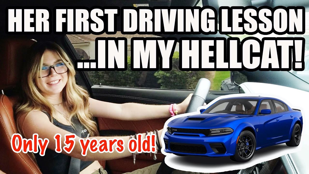 TEACHING HER TO DRIVE IN A HELLCAT AT 15 YEARS OLD