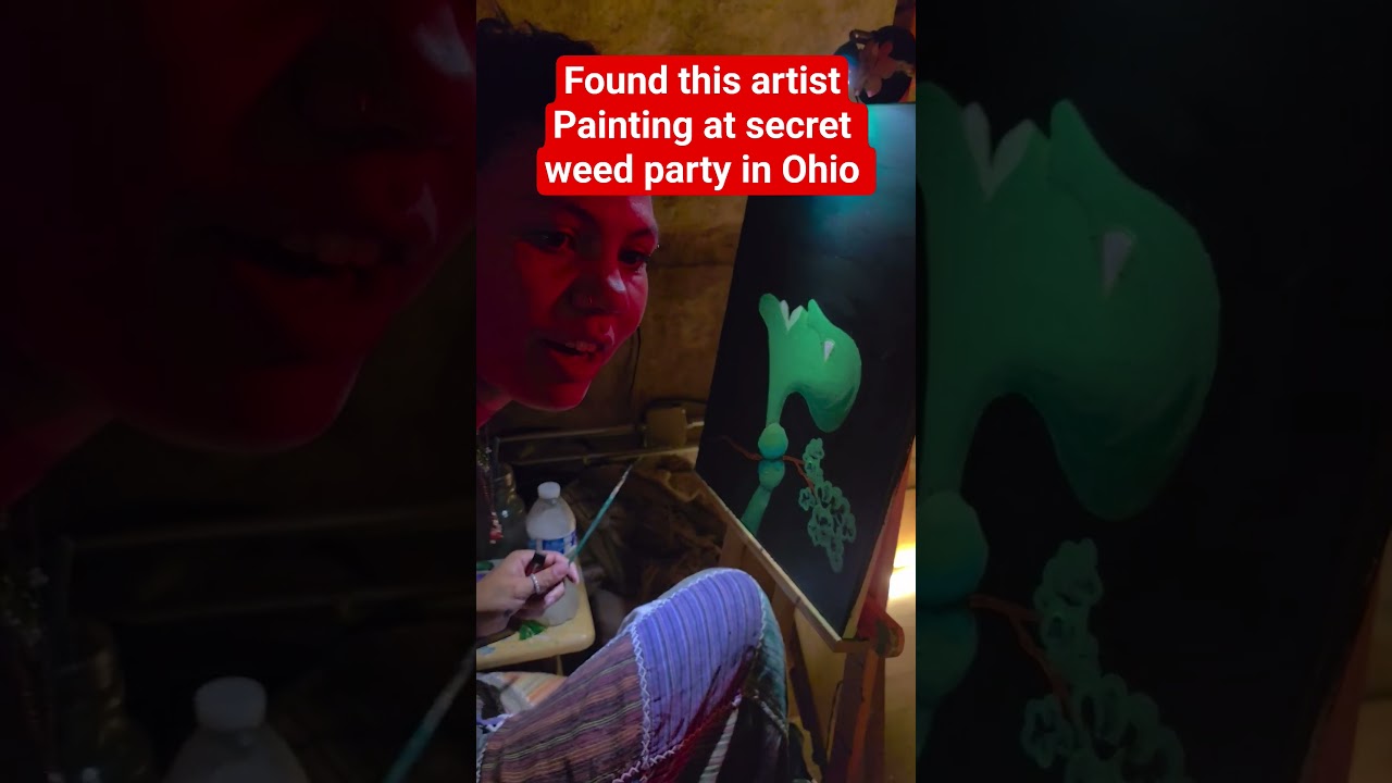 Found this artist painting at secret weed party 🤯