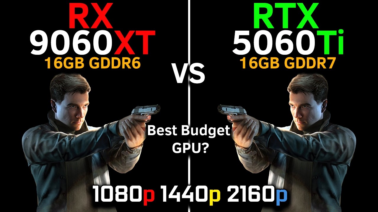 RX 9060 XT против RTX 5060 Ti | DLSS 4 против FSR 4.1 | Лучшая бюджетная видеокарта? | Тест в 17 ...