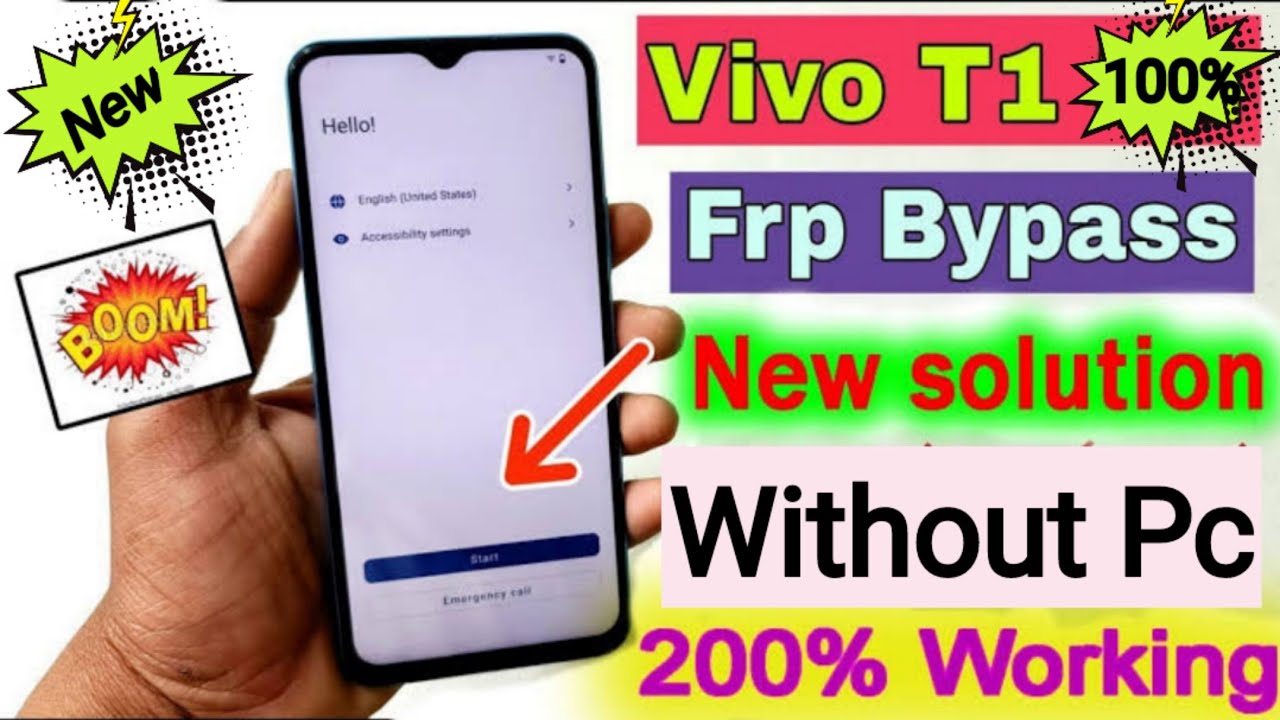 Vivo T1 44w🔥FRP Bypass✅Google Account Unlock New Method 100% Working / Vivo FRP Bypass