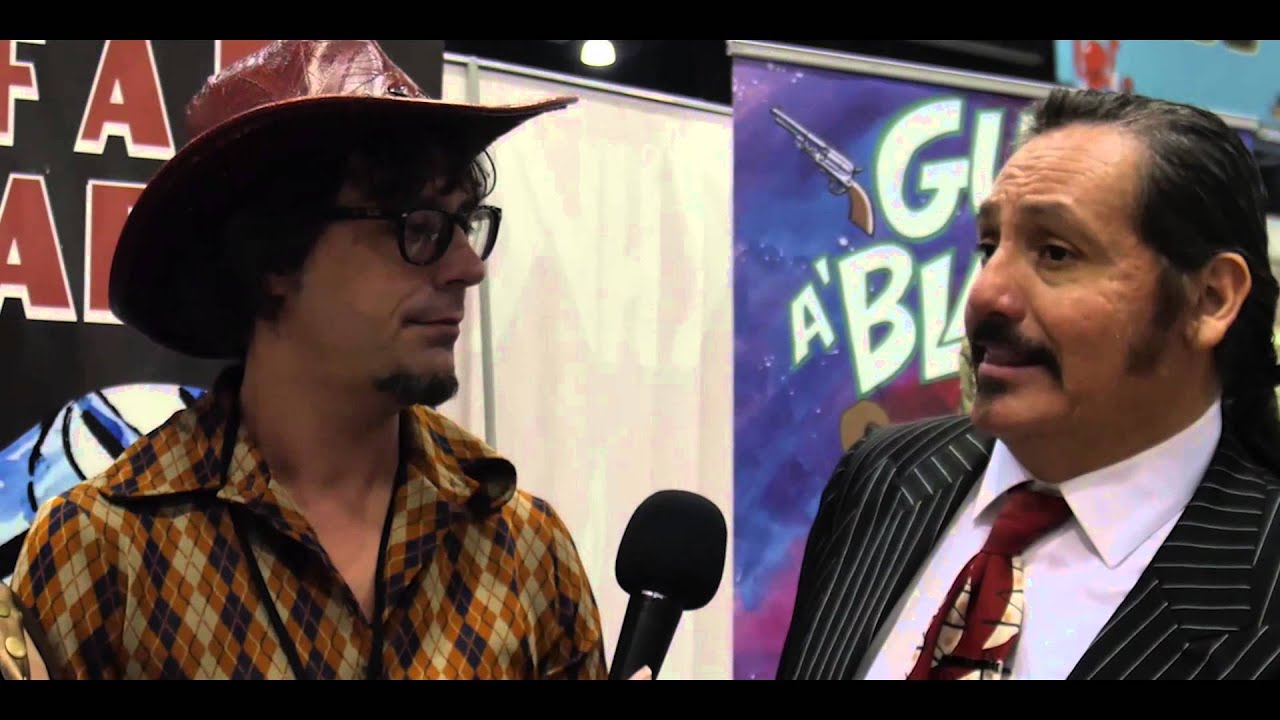 Guns A' Blazin' creators Mike Wellman and Rafael Navarro at the 2015 Comikaze Expo