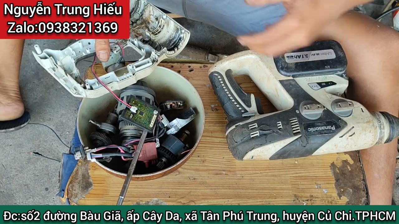 Khoan pin nhật bãi. Quá trình làm máy phần 36, Panasonic7880 hạ tải(0938321369)Hiếu nati