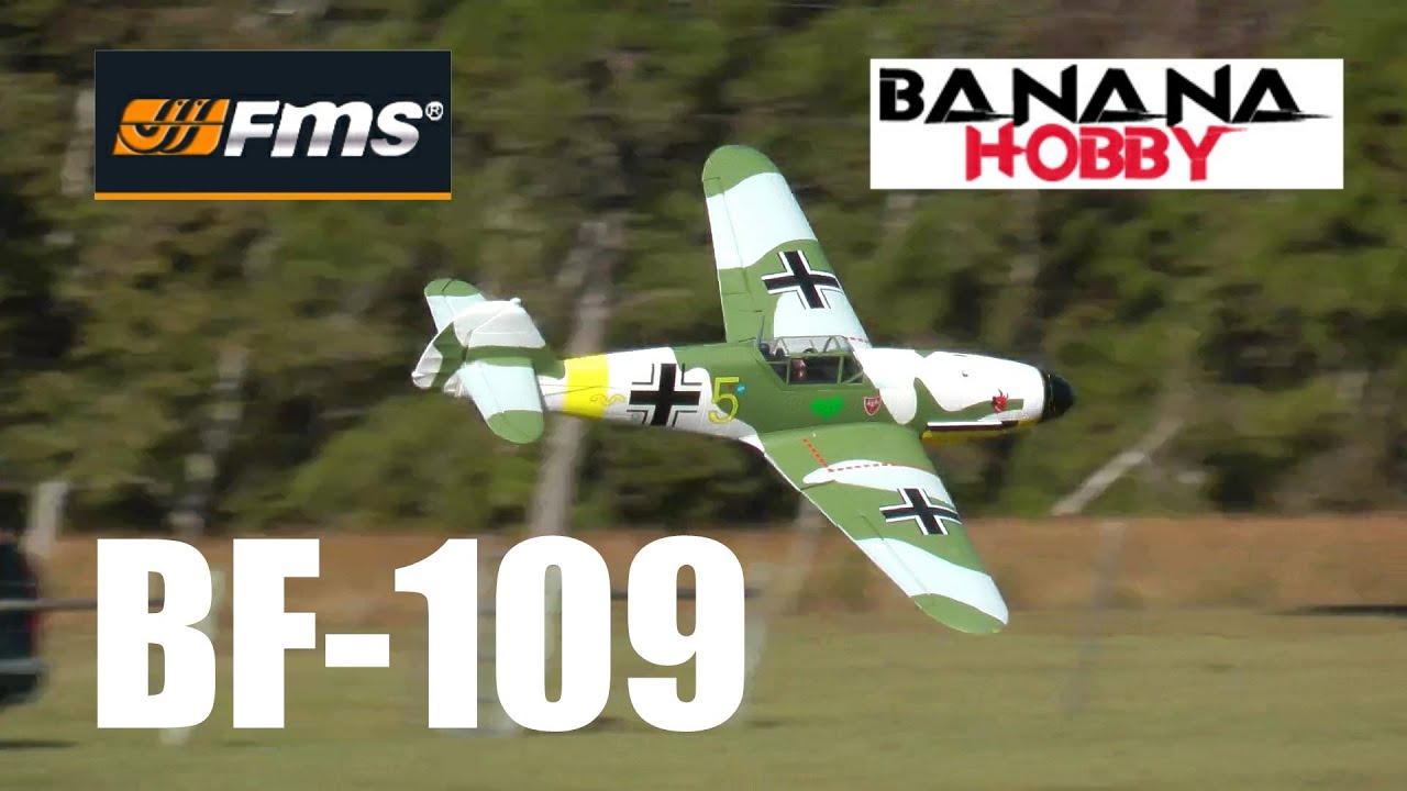Banana Hobby / FMS Messerschmitt BF-109 Review & Build Guide By Rich Baker in HD