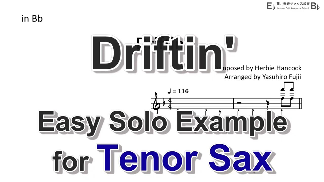 Driftin' (Herbie Hancock) - Easy Solo Example for Tenor Sax