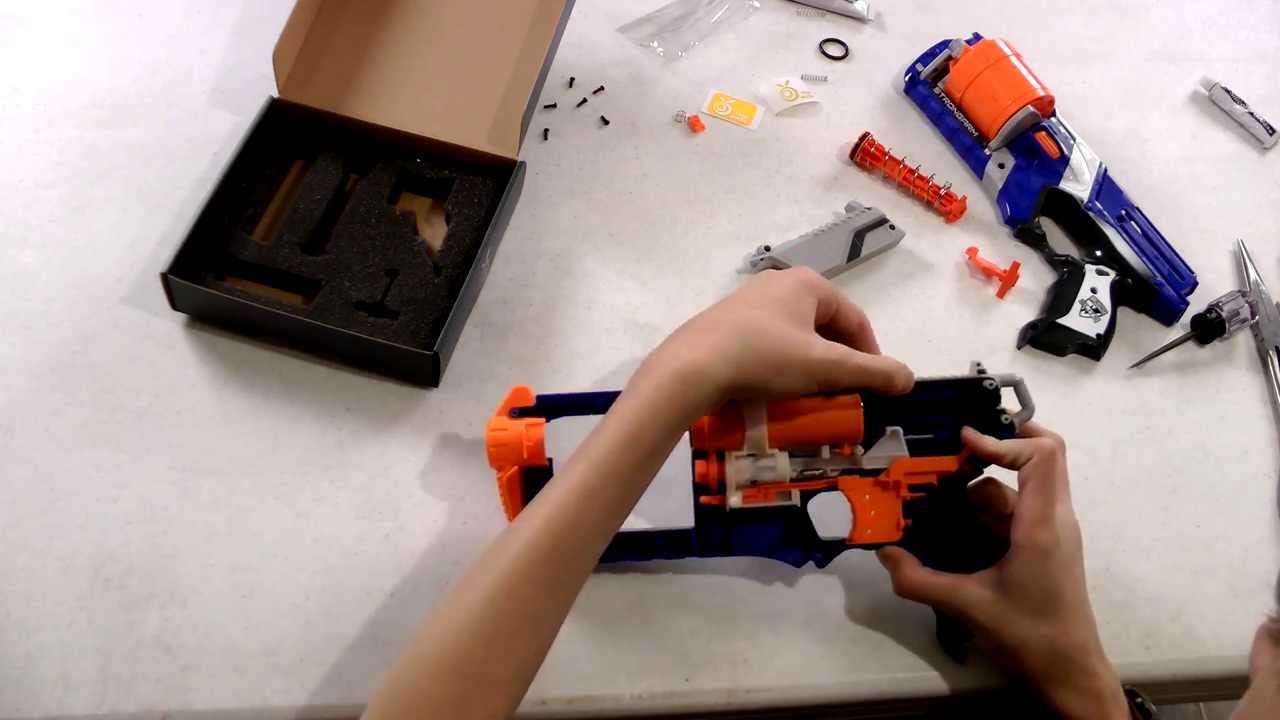 Nerf Elite Strongarm Orange Mod Works Final Stage Kit Modification