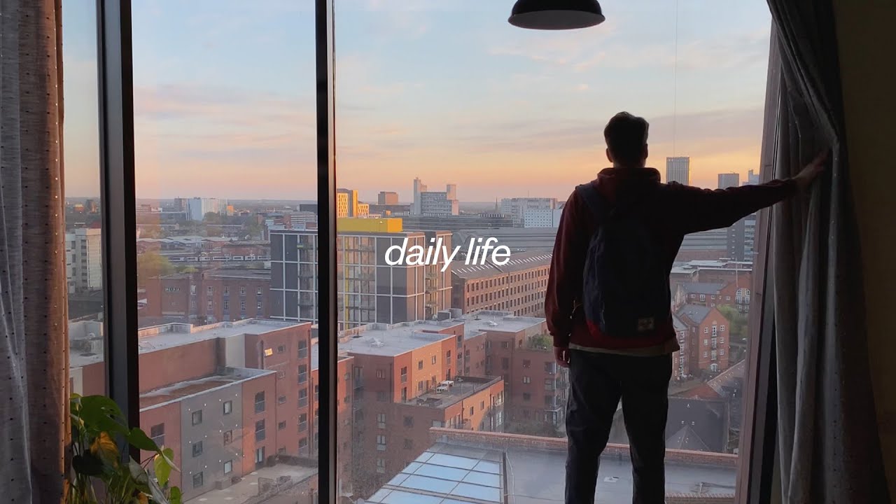 daily life | decorating my new apartment in the UK, building furniture, study time