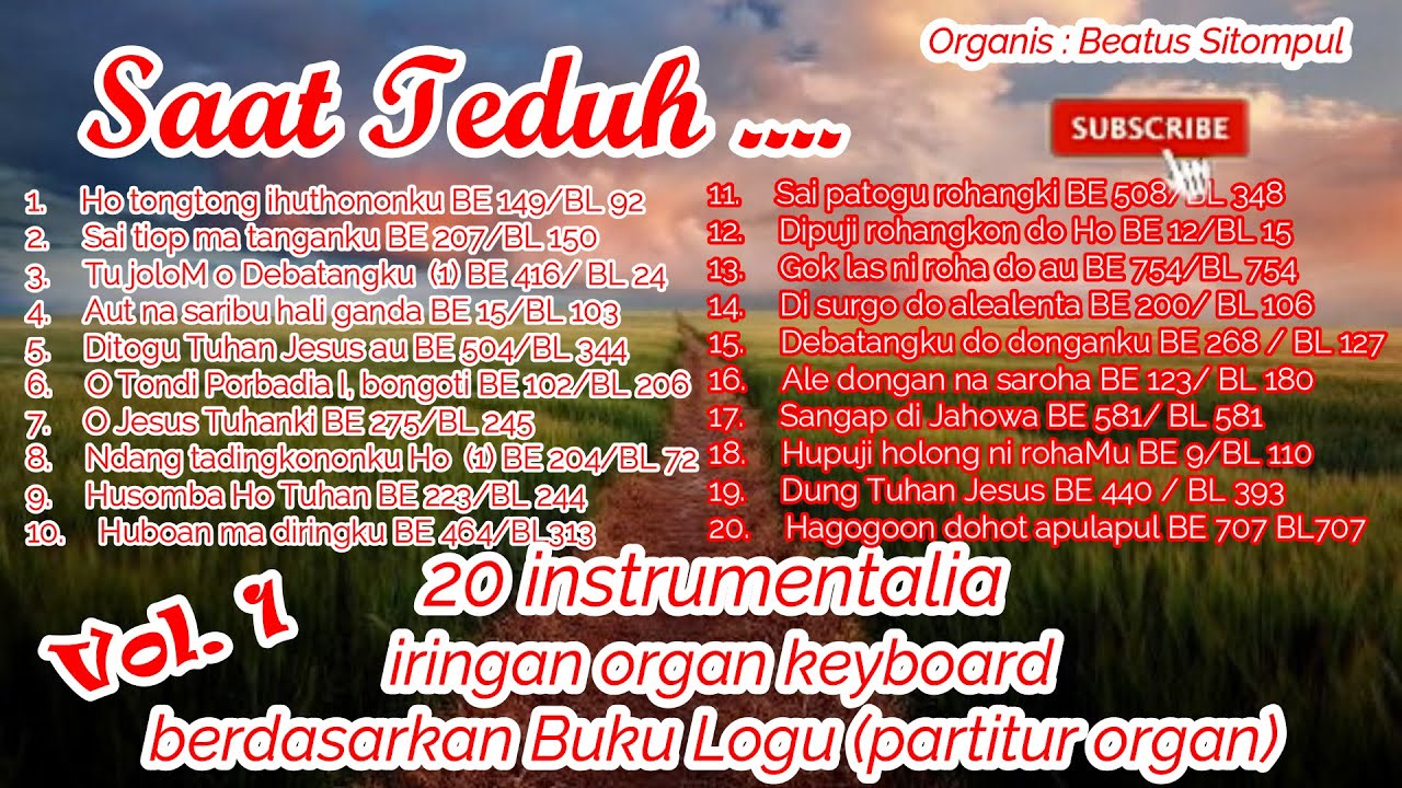 SAAT TEDUH: 20 INSTRUMENTALIA  Buku Logu HKBP dengan Pipe Organ Expansion Pack: hikmat dan agung.