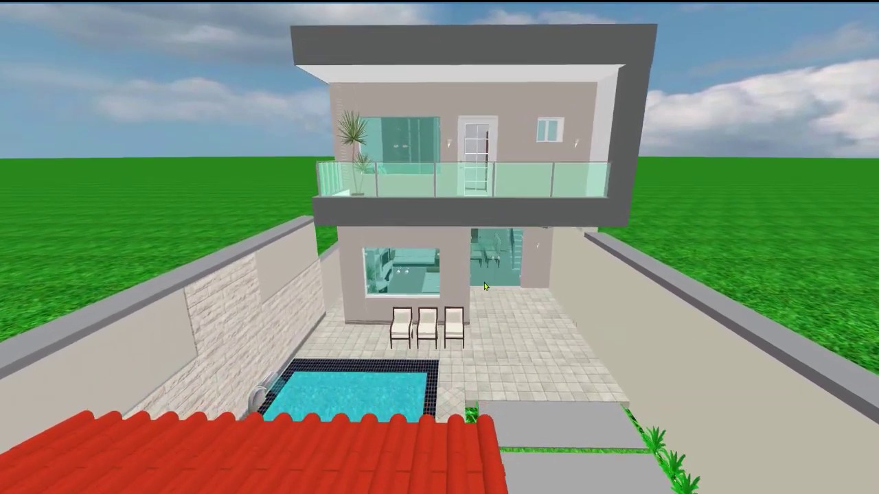 SOBRADO LINDO COM PISCINA DE FRENTE