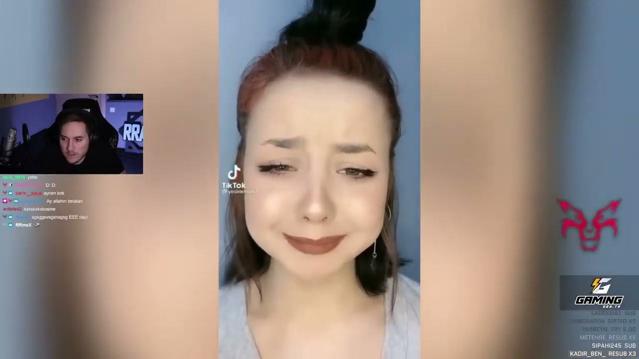 @raenee cringe tiktok videoları izliyor