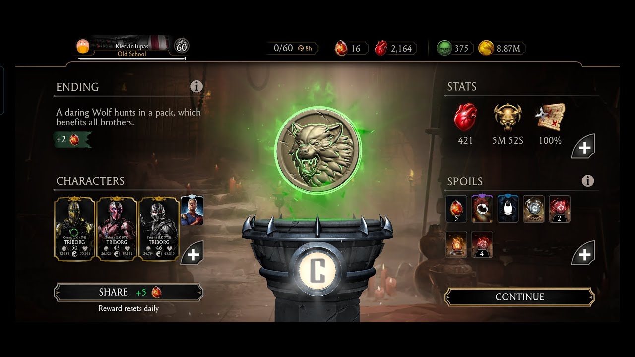 MK Mobile Triborg and Kombat Cup Team The Krypt