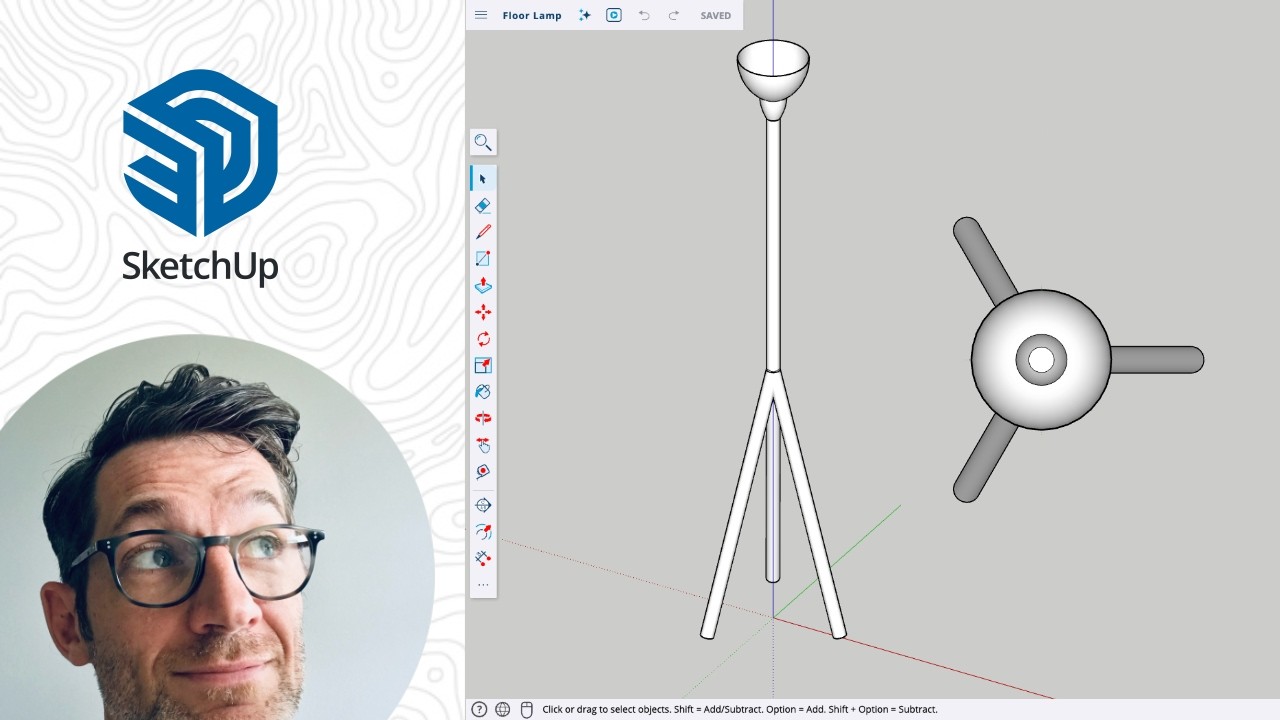 SketchUp Web - 5 - Напольная лампа