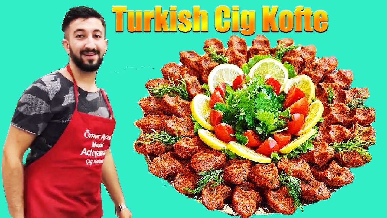 Cig kofte Turkish Food Istanbul street food cig kofte recipe