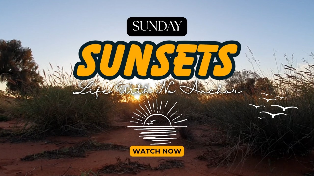 Sunset in Australia | Red Centre Way Rest Stop With Endless Horizon