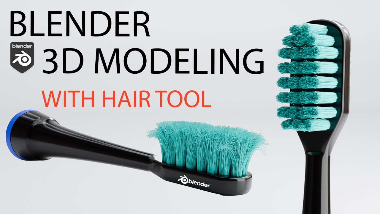 Blender 3D modeling with SubD - Sonic Toothbrush attachment and Hair tool