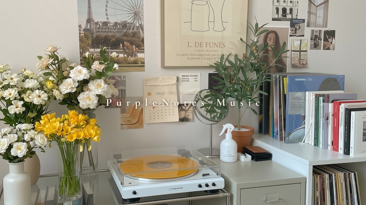 [playlist] 꽃이 피는 오후, 턴테이블 위에 흐르는 봄 재즈 🌼 | 햇살 가득한 집에서 듣는 | Relaxing Spring Jazz