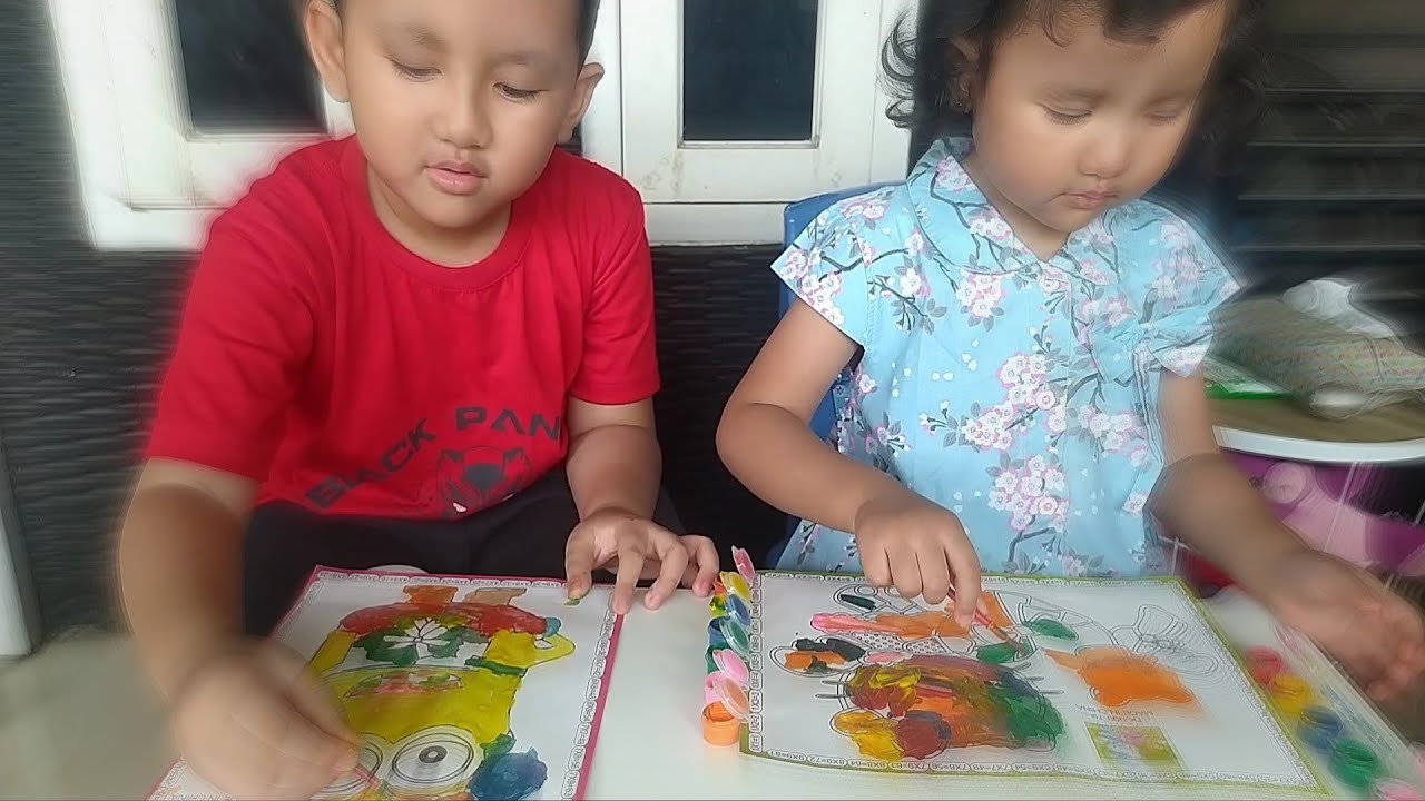 DIY MEWARNAI DENGAN CAT AIR | MAINAN EDUKASI