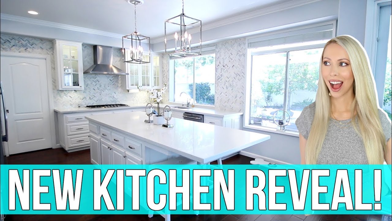 NEW KITCHEN REVEAL! All White Marble Kitchen Remodel
