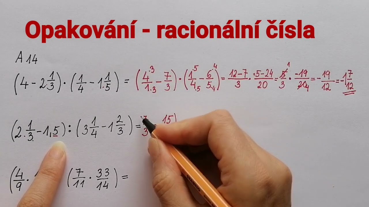 Opakování - racionální čísla 11 (závorky)
