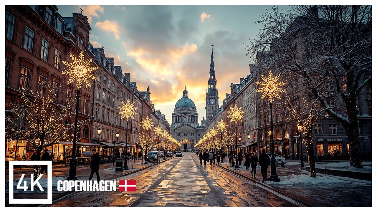 Copenhagen Before the City Wakes 🌅 Golden Sunrise 4K Walk